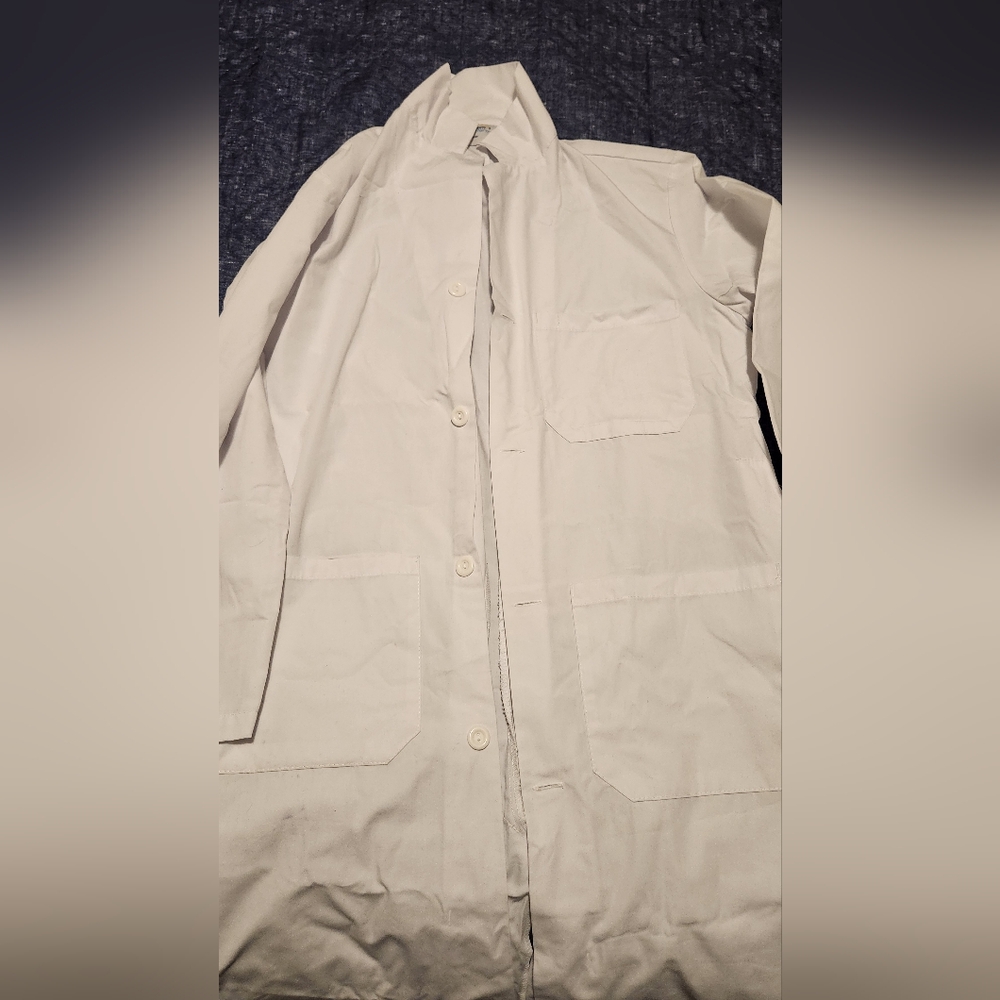 White Button-Up Lab Coat